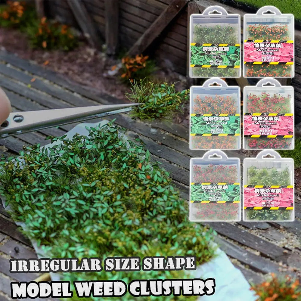 Railroad Scenery Grass Tufts & Bush Model Kit – Diorama Landscape