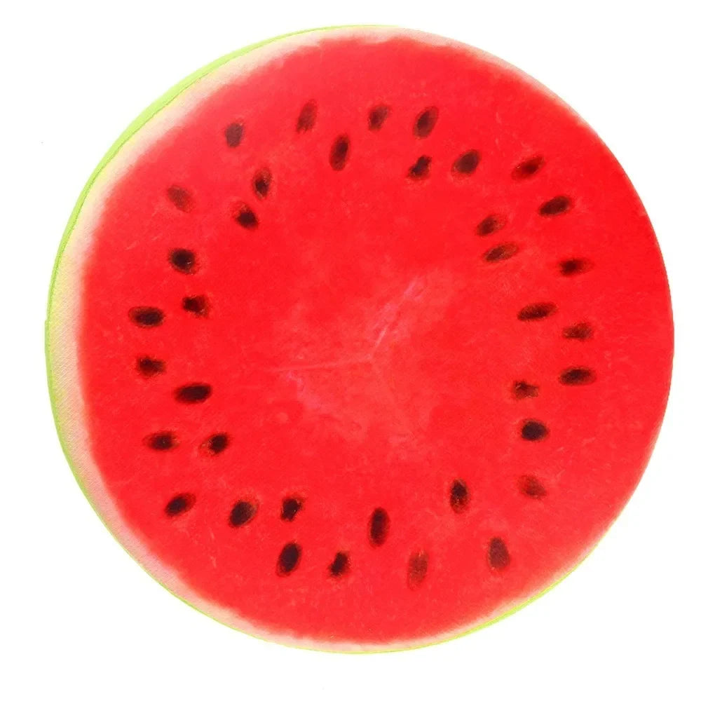 Round Fruit Slice Plush Pillow – Cute Sofa Seat Cushion Decor
