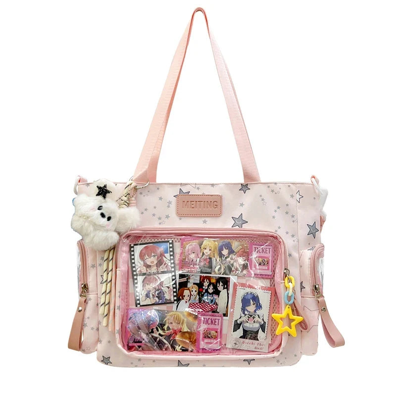 Large Capacity College Tote Crossbody Shoulder Bag – Nylon