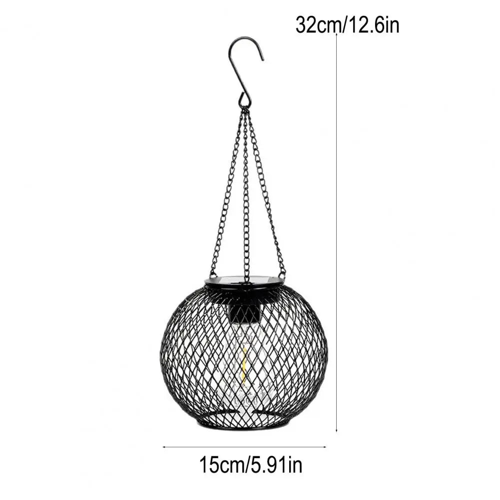 Solar Hanging Lantern Metal Mesh Outdoor Garden Patio Décor