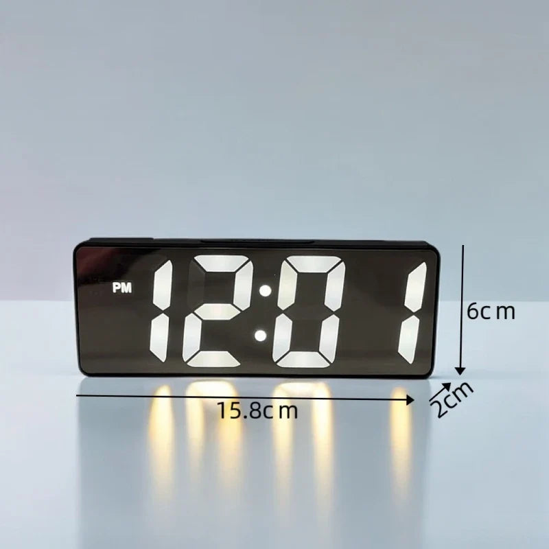 Voice Control LED Digital Alarm Clock – Dual Alarm & Night Mode