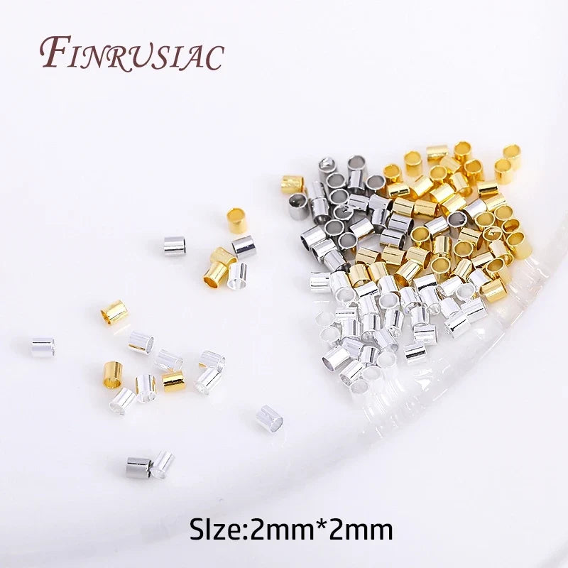 14K/18K Gold Plated 2mm Tube Crimp Beads – Jewelry Findings