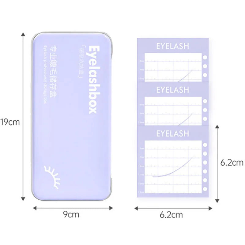 Magnetic Eyelash Extension Storage Box with 6 Lash Tiles