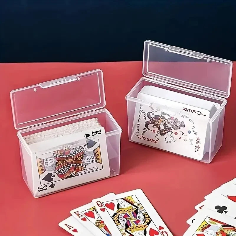 Clear Playing Card Deck Box – Holds 2 Poker Decks | 1 or 3 Pcs