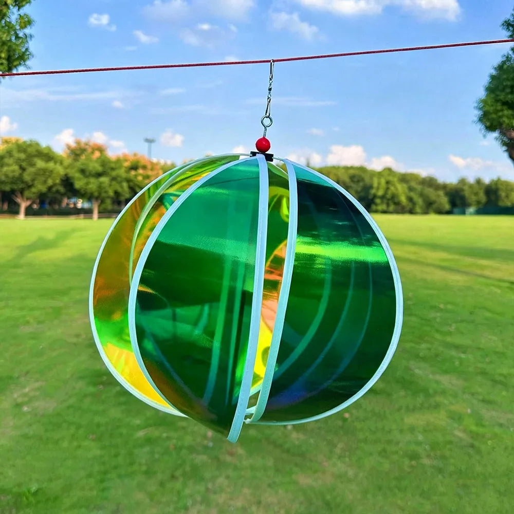 Rainbow Hot Air Balloon Wind Spinner – Colorful Garden Decor