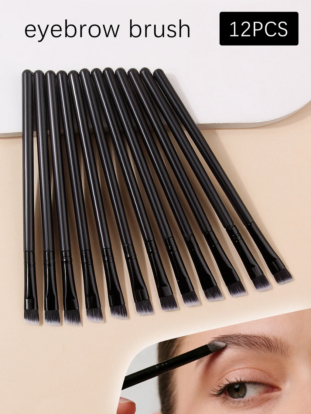 Blade Eyeliner & Eyebrow Brush Set – Ultra Thin Angled Tip