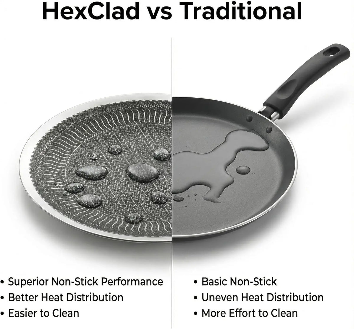 Honeycomb Non-Stick Stainless Steel Griddle Pan 34/38cm BBQ