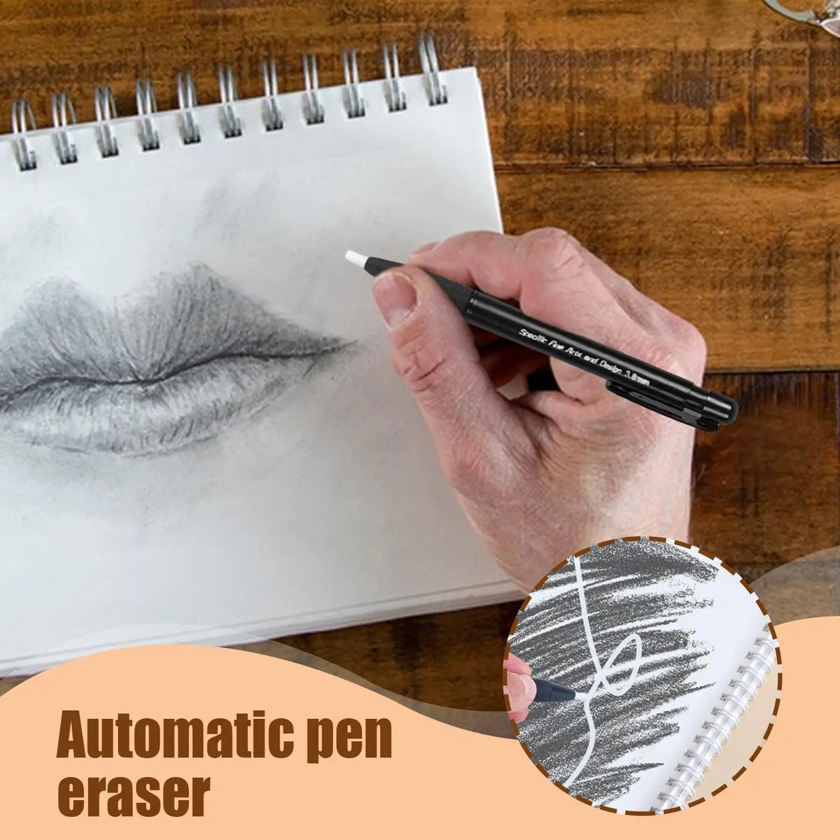 Retractable Eraser Pen 3.8mm Tip + 5 Refills | Art & Drafting