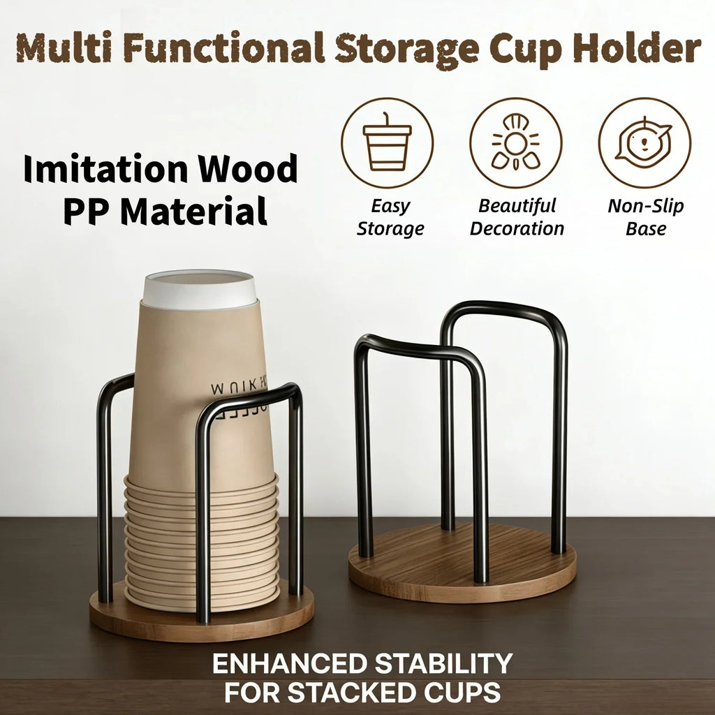 Desktop Cup Holder & Coffee Cup Organizer Storage Rack