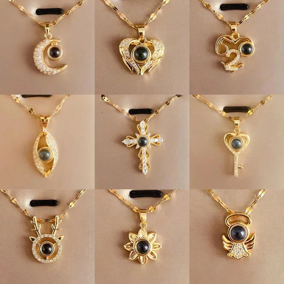 Women's Projection Pendant Necklace – I Love You Clavicle Chain