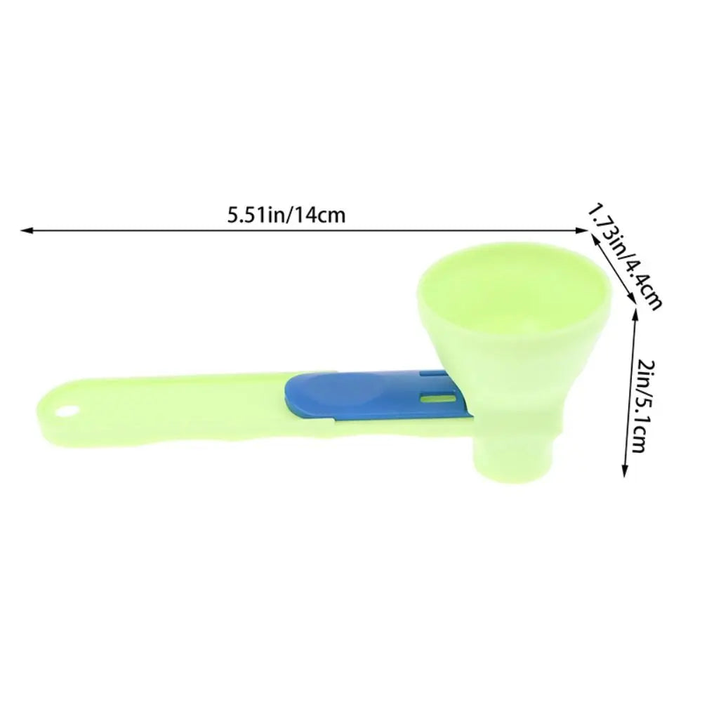 2-in-1 Sliding Coffee Scoop & Funnel | Reusable Plastic Tool