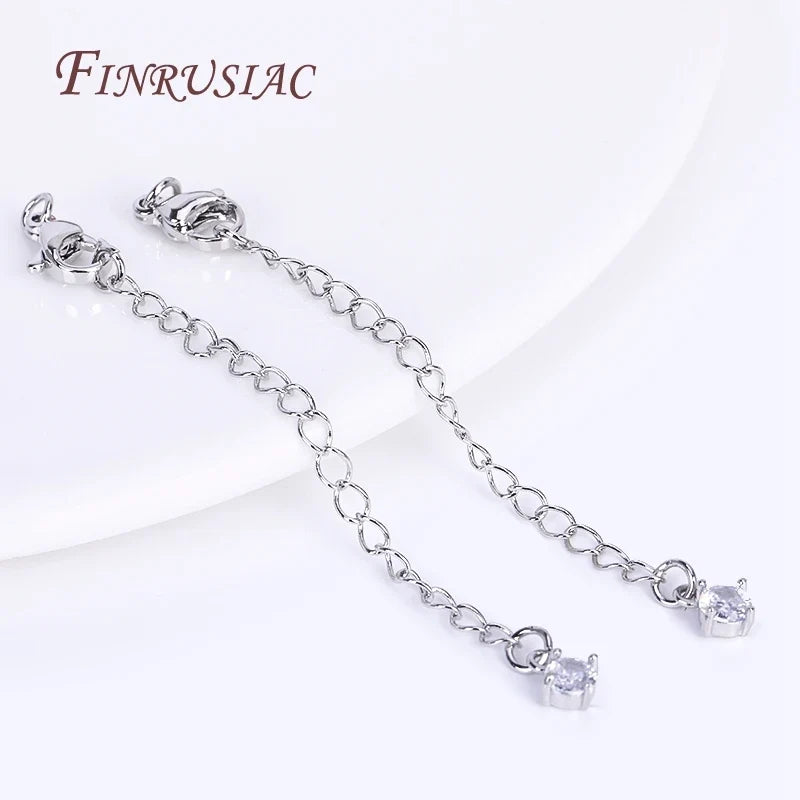 18K Gold Plated Brass Extension Chain Lobster Clasp – 8 Styles