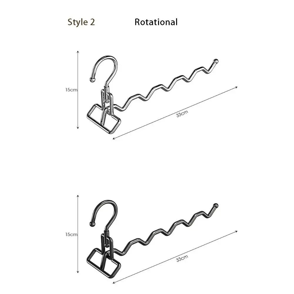 Folding Stainless Steel Clothes Hanger – Multi-Hook Coat Rack
