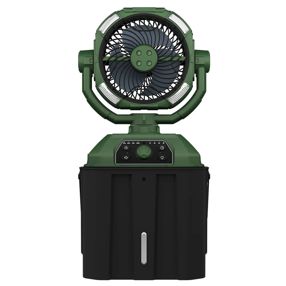 USB Rechargeable Portable Camping Fan with Spray Misting