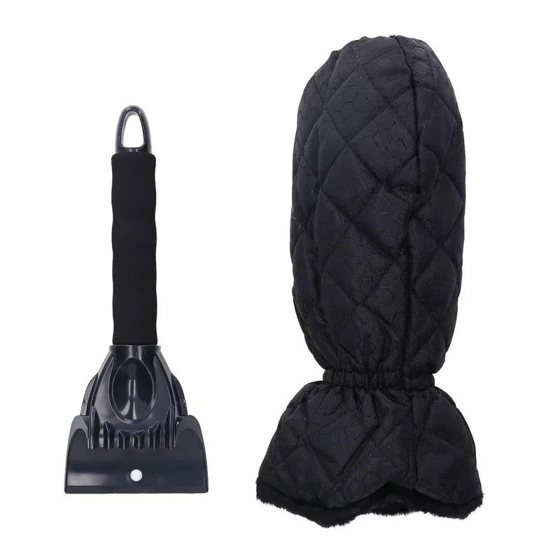 2-in-1 Car Ice Scraper Mitt | Waterproof Windshield Snow Tool