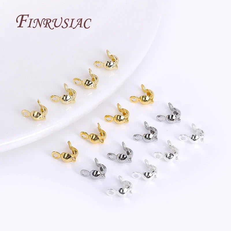 18K Gold Plated Crimp Bead Tip Knot Cover – Jewelry Findings