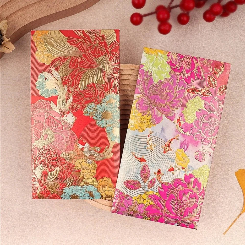 6pcs Floral Thank You Cards Golden Accents – Wedding & Birthday