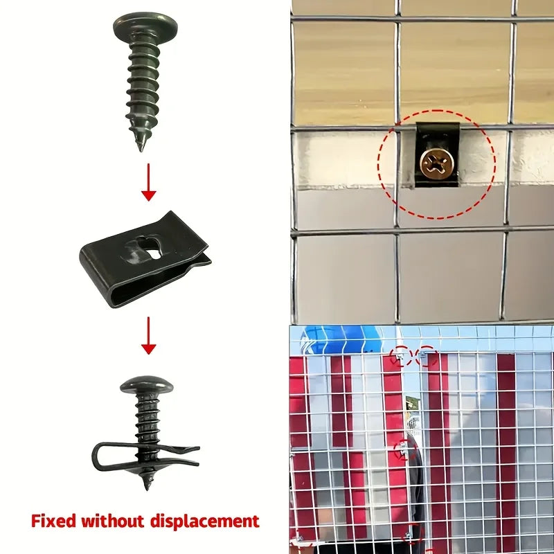 Car U-Type Metal Screw Clips – Anti-Rust Fender Bumper Fasteners
