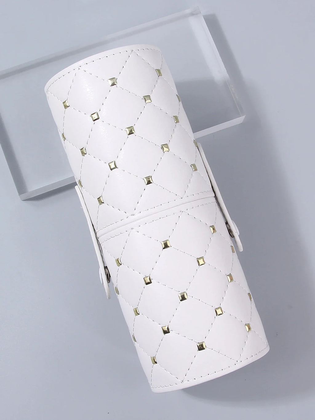 Diamond Lattice PU Makeup Brush Holder – Travel Organizer