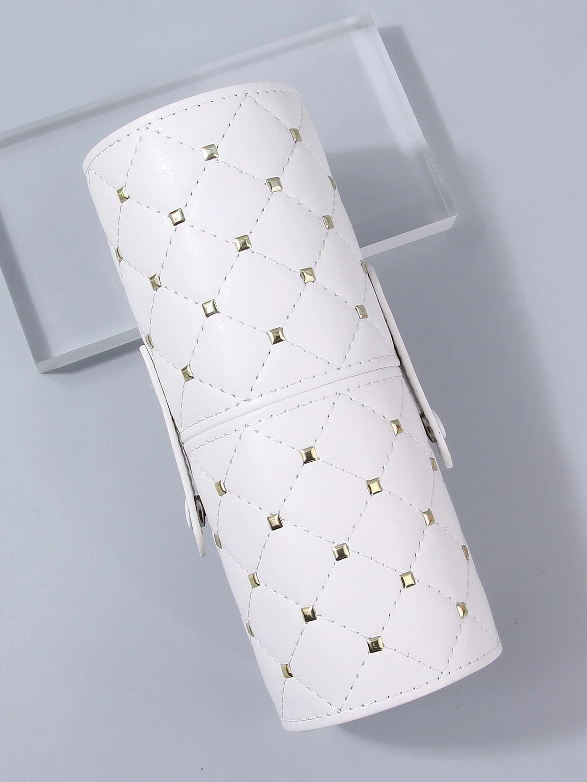 Diamond Lattice PU Makeup Brush Holder – Travel Organizer