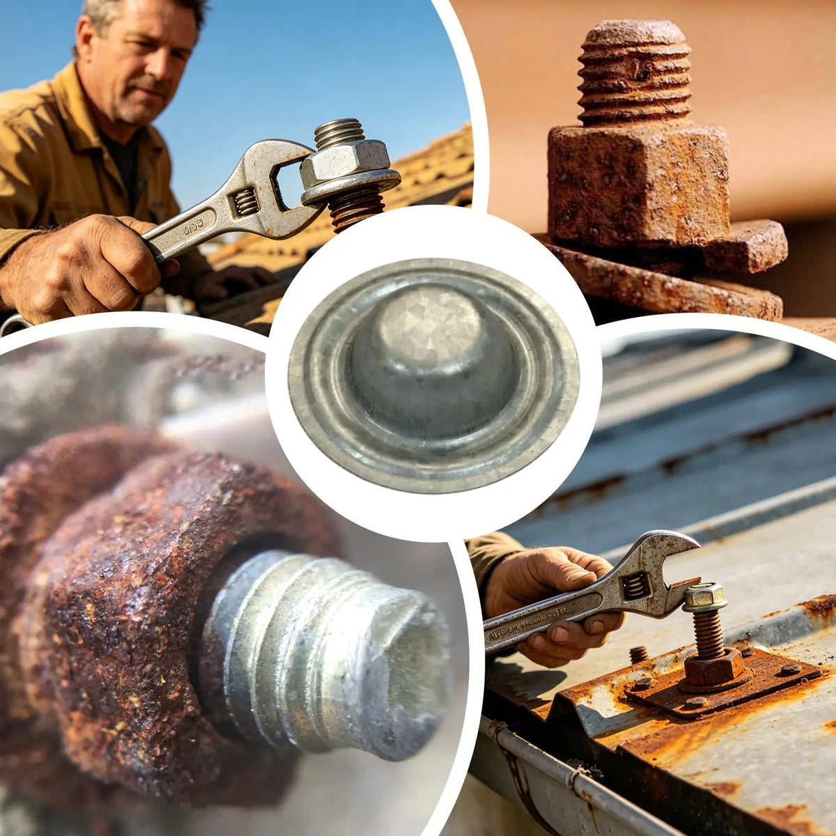 Metal Roof Screw Caps 50 Pcs – Waterproof Aluminum Covers