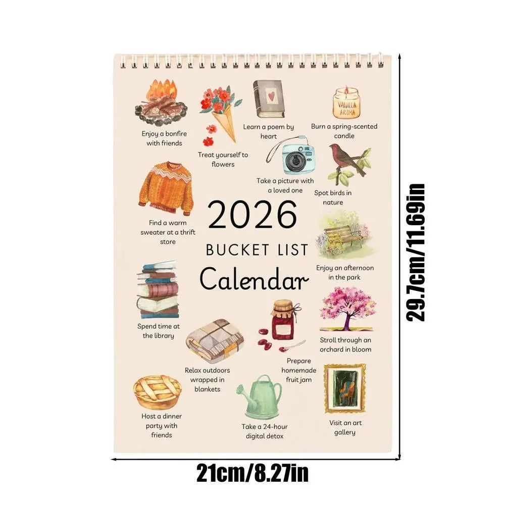 2026 Wall Calendar – 12-Month Goal Planner & Wall Decor
