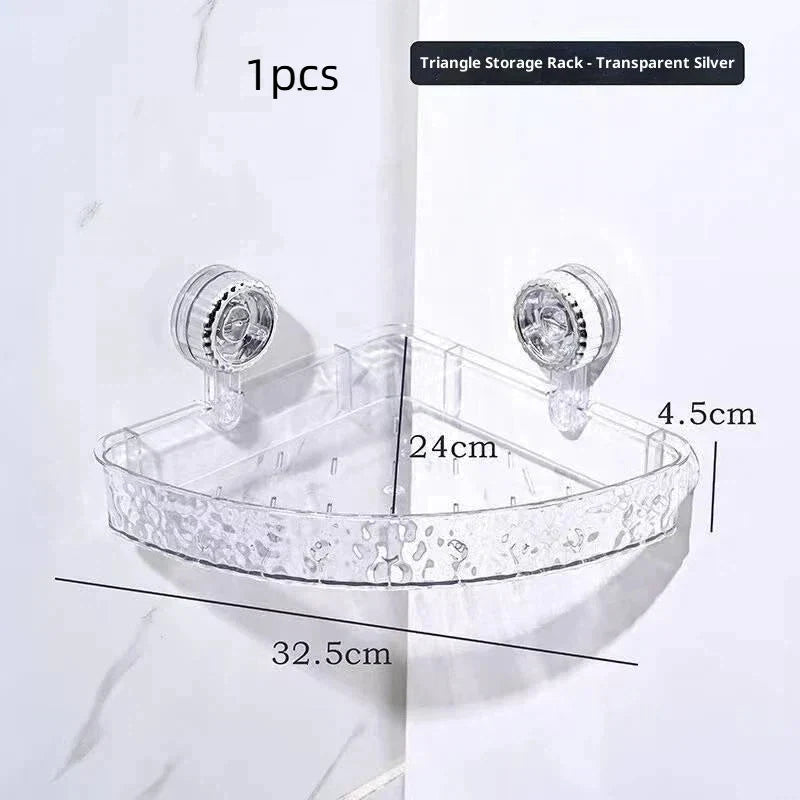Suction Cup Shower Shelf – No-Drill Caddy, 1 or 2 Pcs