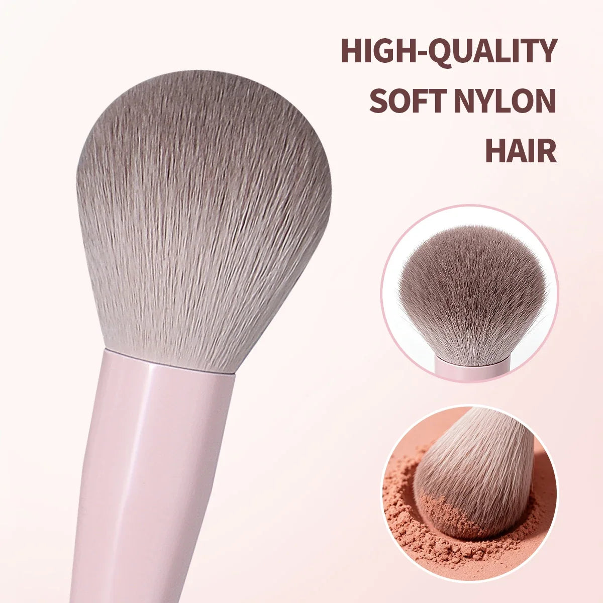 Soft Fluffy Makeup Brush Set – Beginner Foundation & Blush