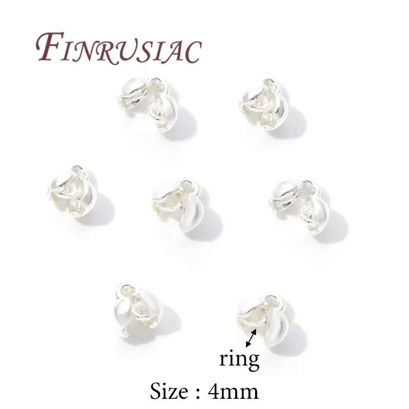 18K Gold Plated Crimp Beads & End Covers – 10/20 Pcs DIY