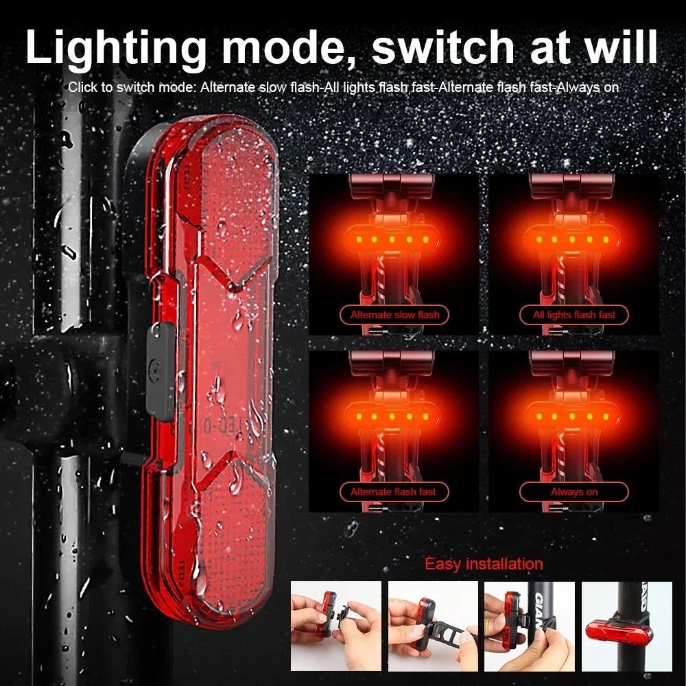 X-TIGER USB Rechargeable Bike Light Set – Front & Tail Light