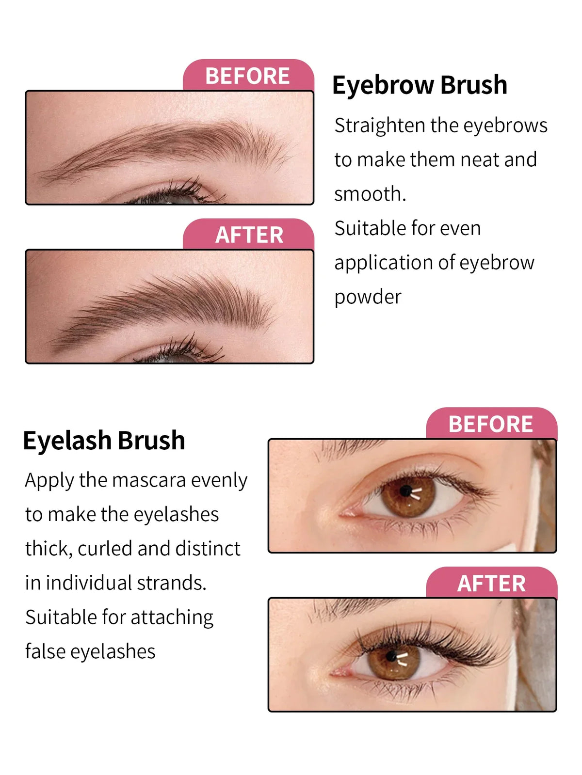 Crystal Handle Spoolie Wands – Lash & Eyebrow Brushes