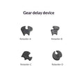 2PCS Hardened Polymer Sector Gear Delayer for Toy Gearbox