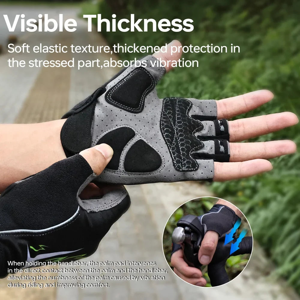 X-TIGER Half-Finger MTB Cycling Gloves | Anti-Slip Breathable
