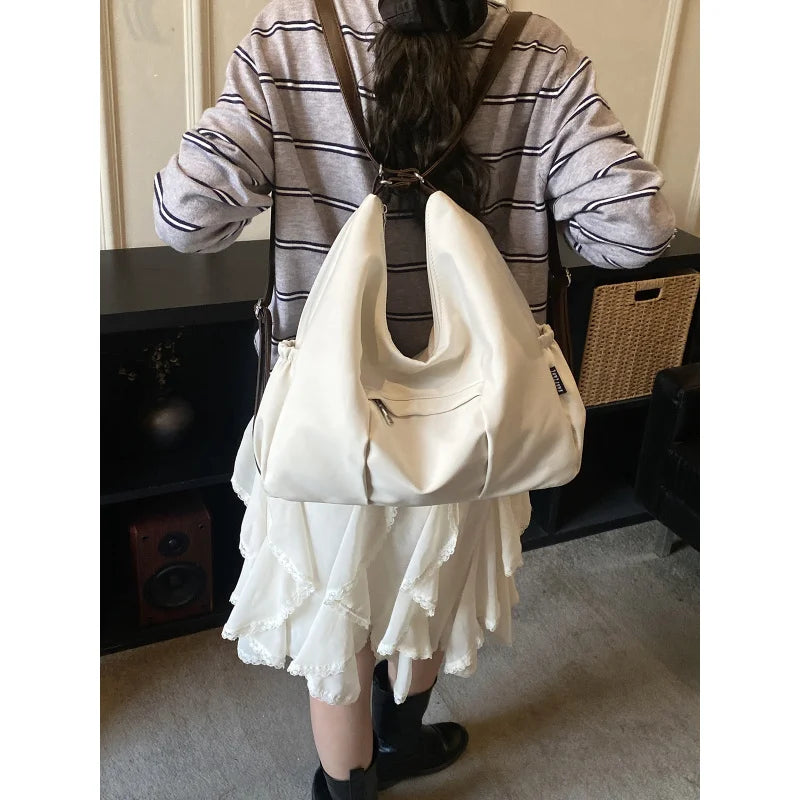 Nixie Large Canvas Tote Bag | Shoulder Backpack for Commuting