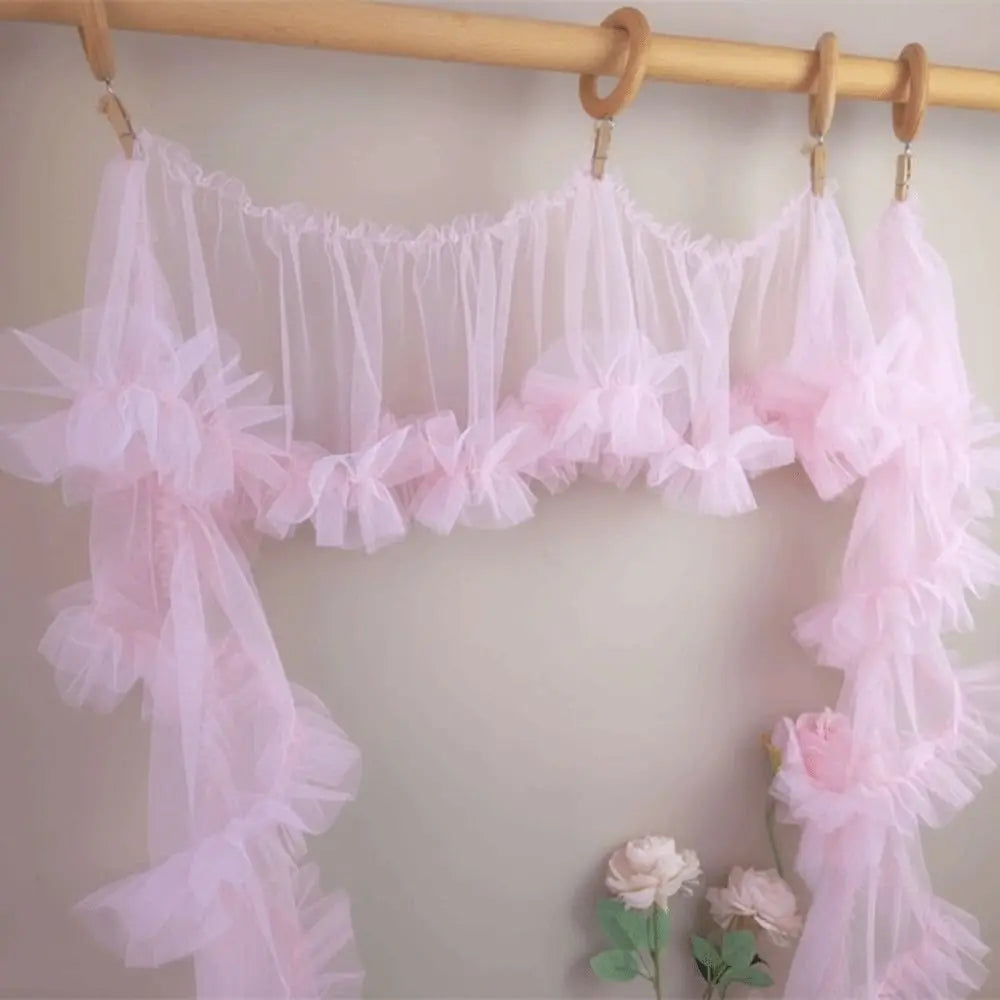 Pleated Tulle Lace Trim 15x90cm – Fluffy Mesh Ribbon for DIY