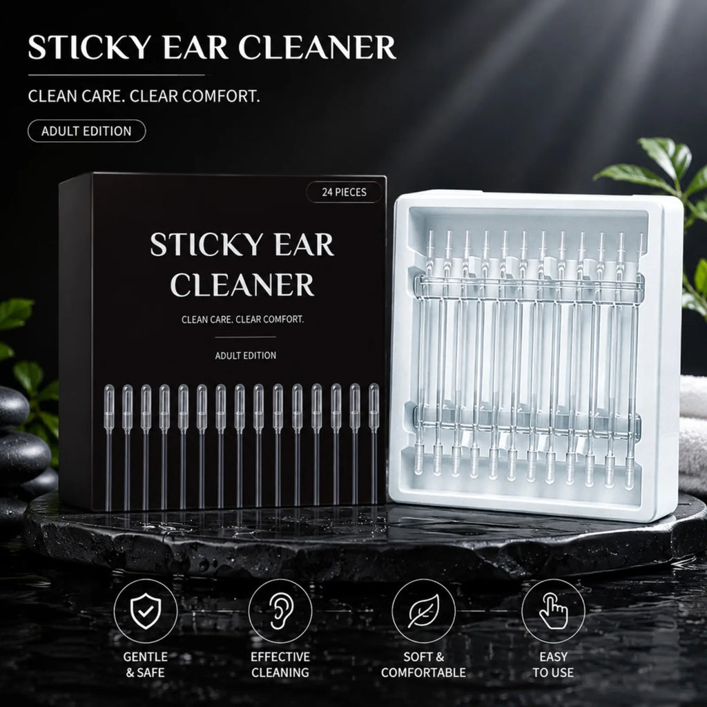 24-Pack Sticky Ear Swabs – Gentle Earwax Removal Tool
