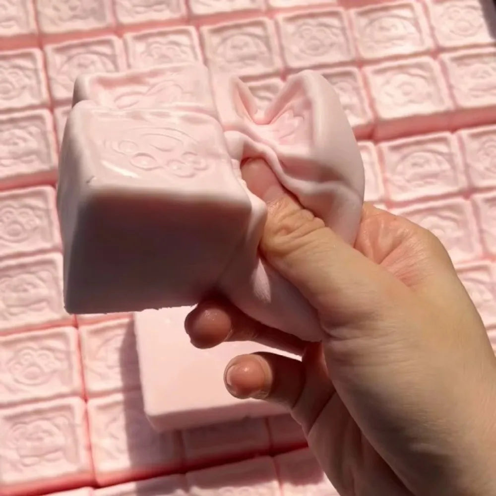 Strawberry Milk Cube Squishy – Slow Rising Sensory Fidget Toy