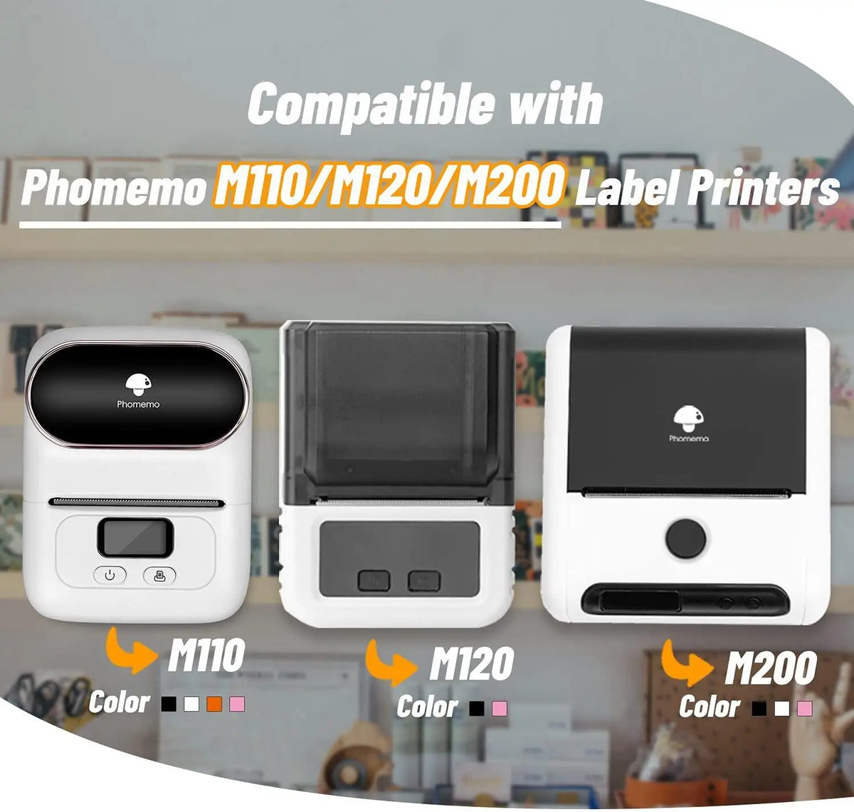 Phomemo M110/M200 Self-Adhesive Thermal Label Paper Stickers