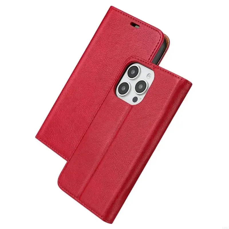 Vintage PU Leather Folio Wallet Case with Card Holder – iPhone 16