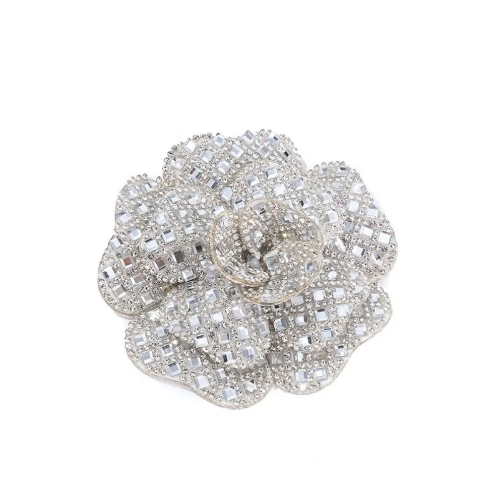 3D Rhinestone Flower Patch – DIY Brooch Corsage Badge