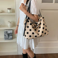 Vintage Polka Dot Cotton-Linen Shoulder Bag – Nixie