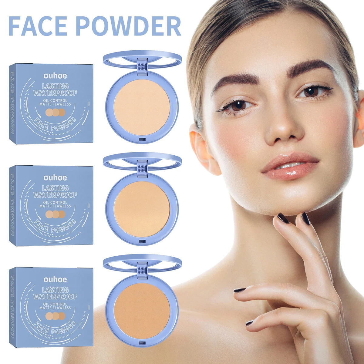 OUHOE Matte Face Setting Powder – Oil Control & Invisible Pores