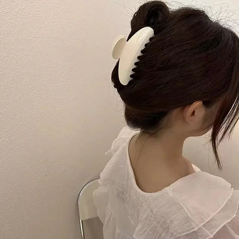 Large Acrylic Hair Claw Clip – French Semicircle Shark Clip