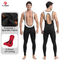 X-TIGER Men's Fleece Winter Cycling Bib Pants | MTB Thermal