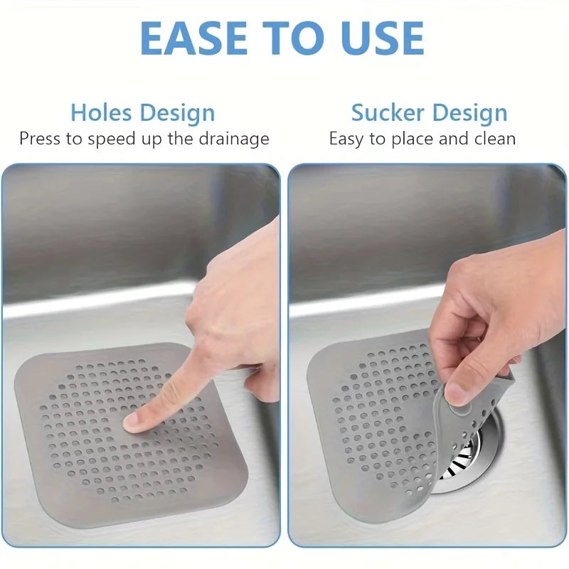 Sink & Bathtub Drain Cover Filter – Anti-Clog Debris Catcher