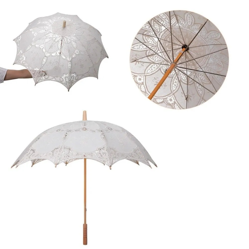 Embroidery Lace Parasol Umbrella – Wedding & Photo Prop