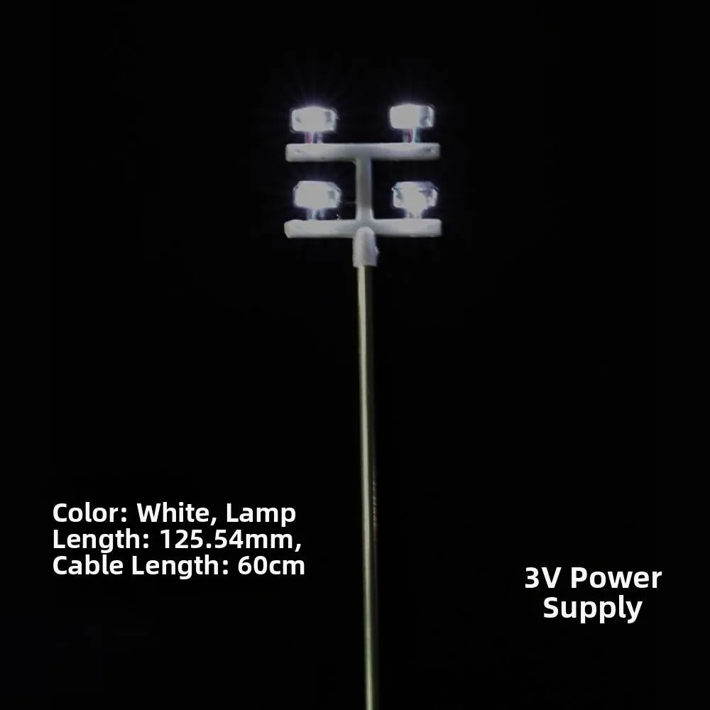 Miniature Street Tower Lamppost 125mm Model Layout 3V 12V LED