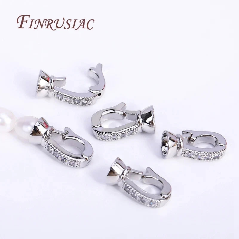 18K Gold Plated Zircon Necklace Clasp – DIY Jewelry Findings