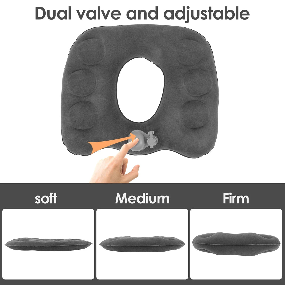 Inflatable Donut Seat Cushion – PVC Support for Office & Car