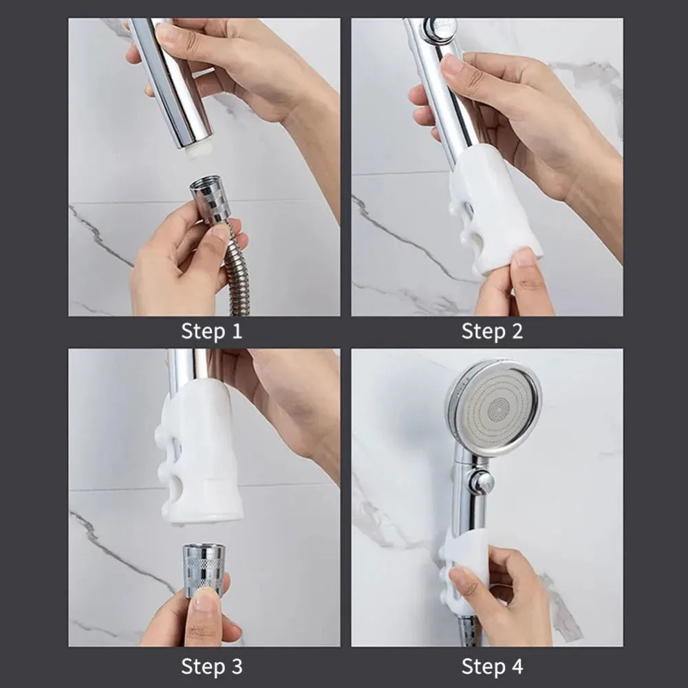 Adjustable No-Drill Suction Cup Shower Head Holder – Silicone